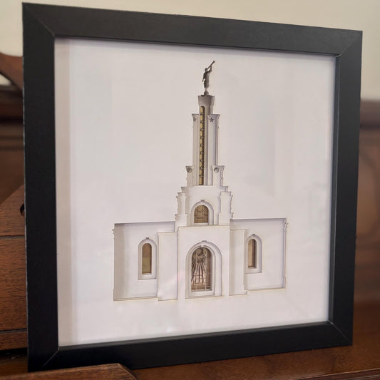 Lubbock Temple Shadow Box Art
