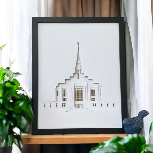 Ogden Temple Art Shadow Box