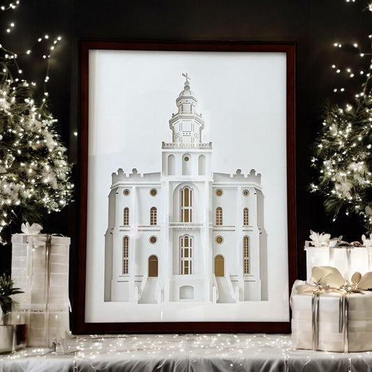 St. George Temple Art Shadow Box