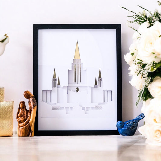 Oakland Temple Art Shadow Box