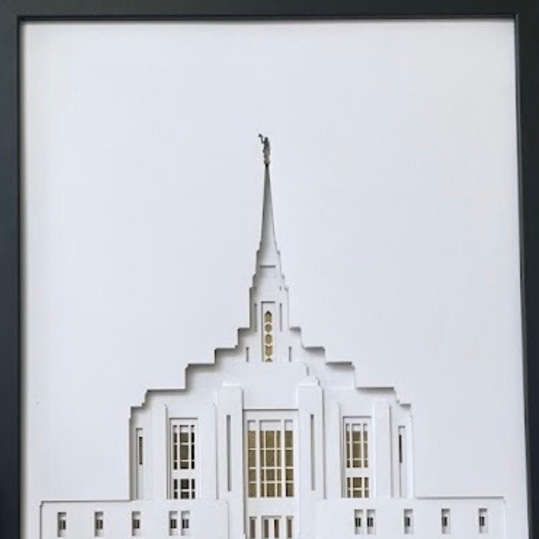 Ogden Temple Art Shadow Box