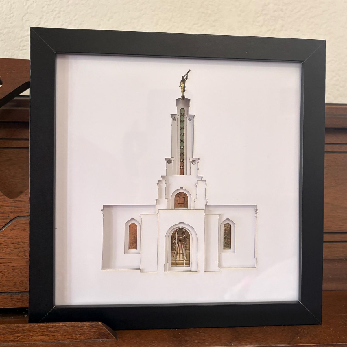 Lubbock Temple Shadow Box Art