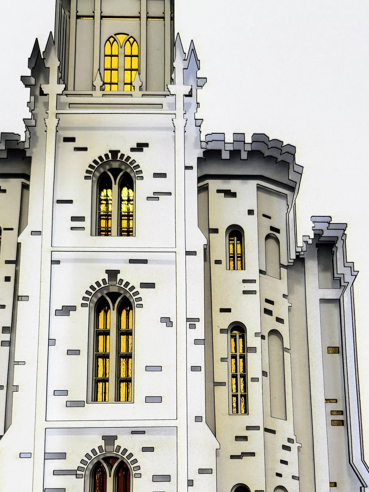 Manti Temple Art Shadow Box
