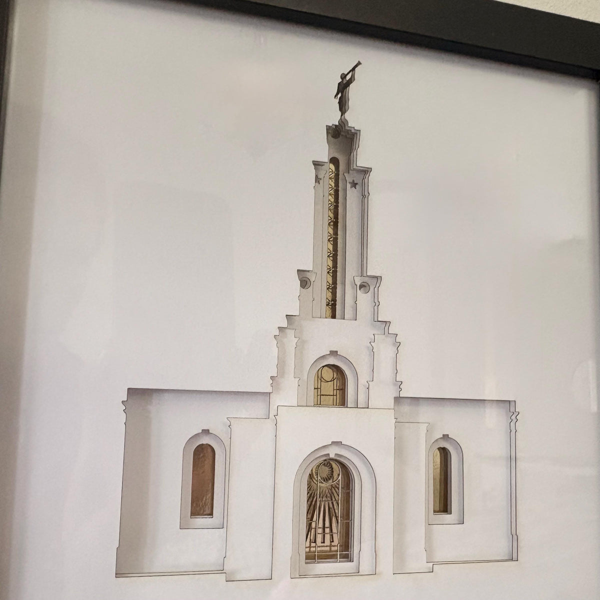 Lubbock Temple Shadow Box Art