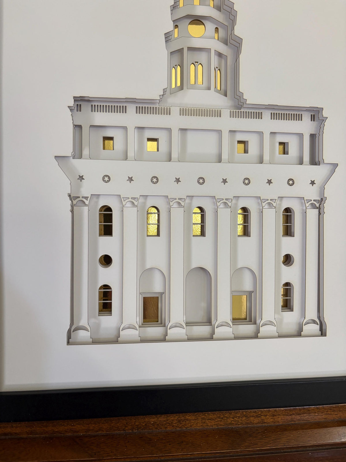 Nauvoo Temple Art Shadow Box