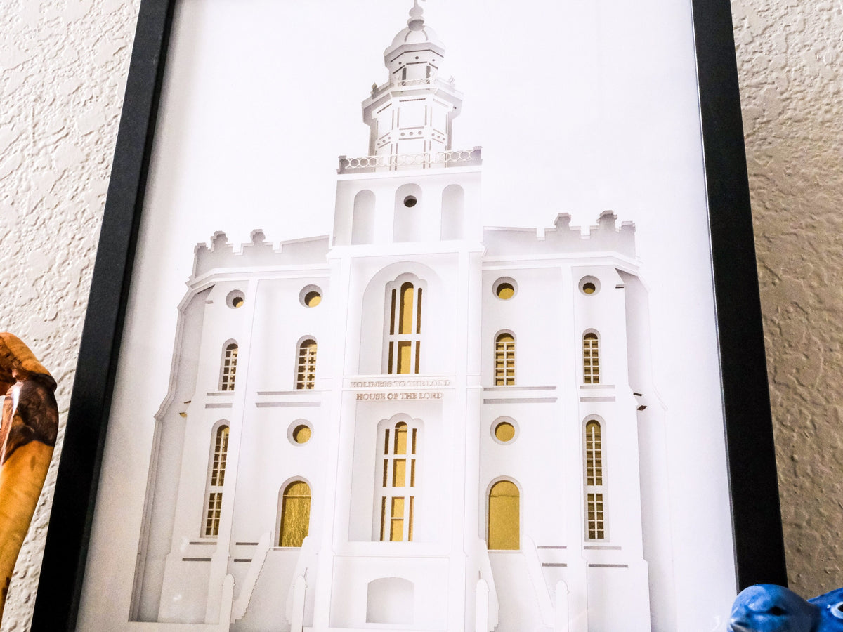 St. George Temple Art Shadow Box