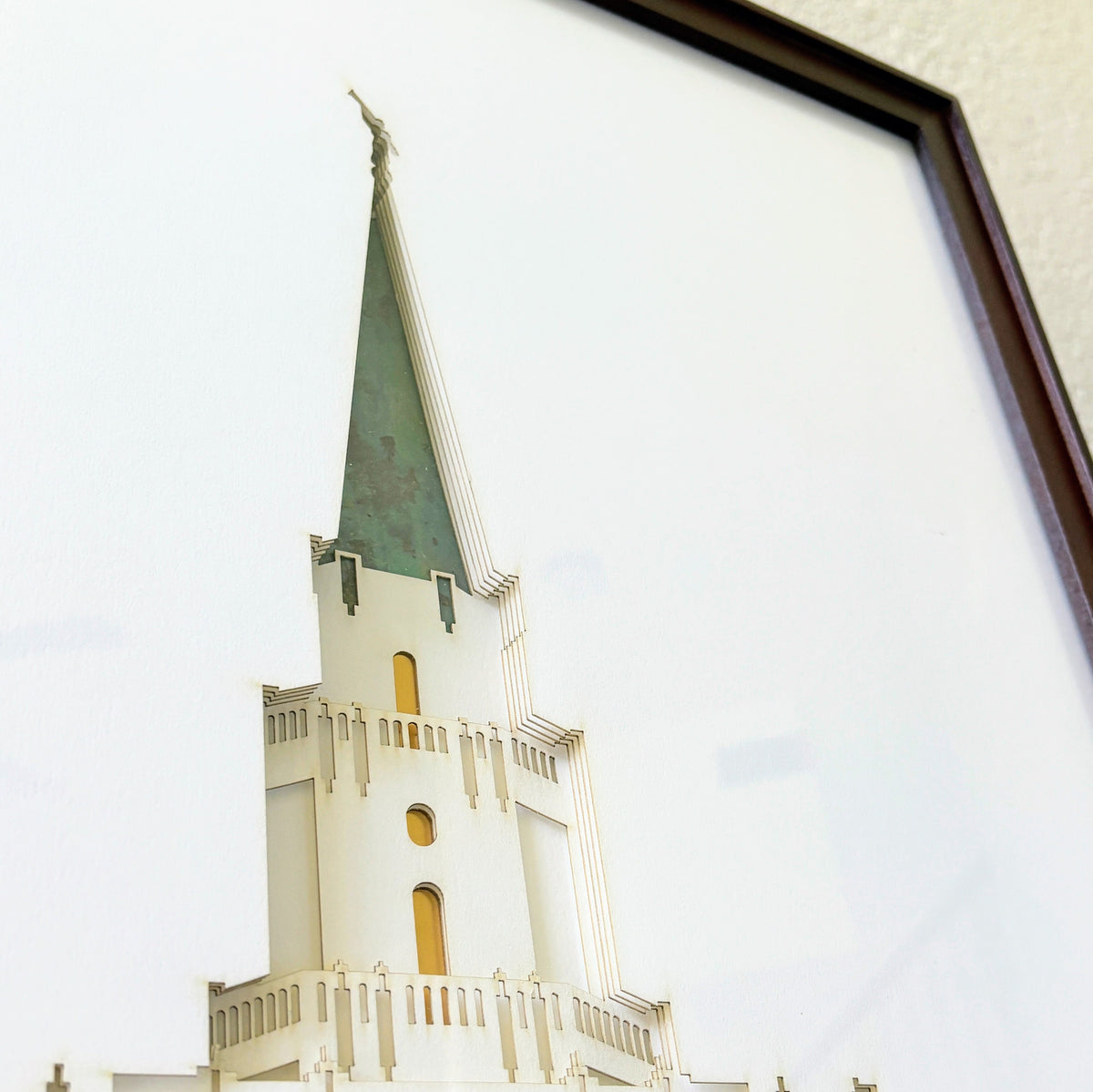 Houston Temple Art Shadow Box: TX Temple