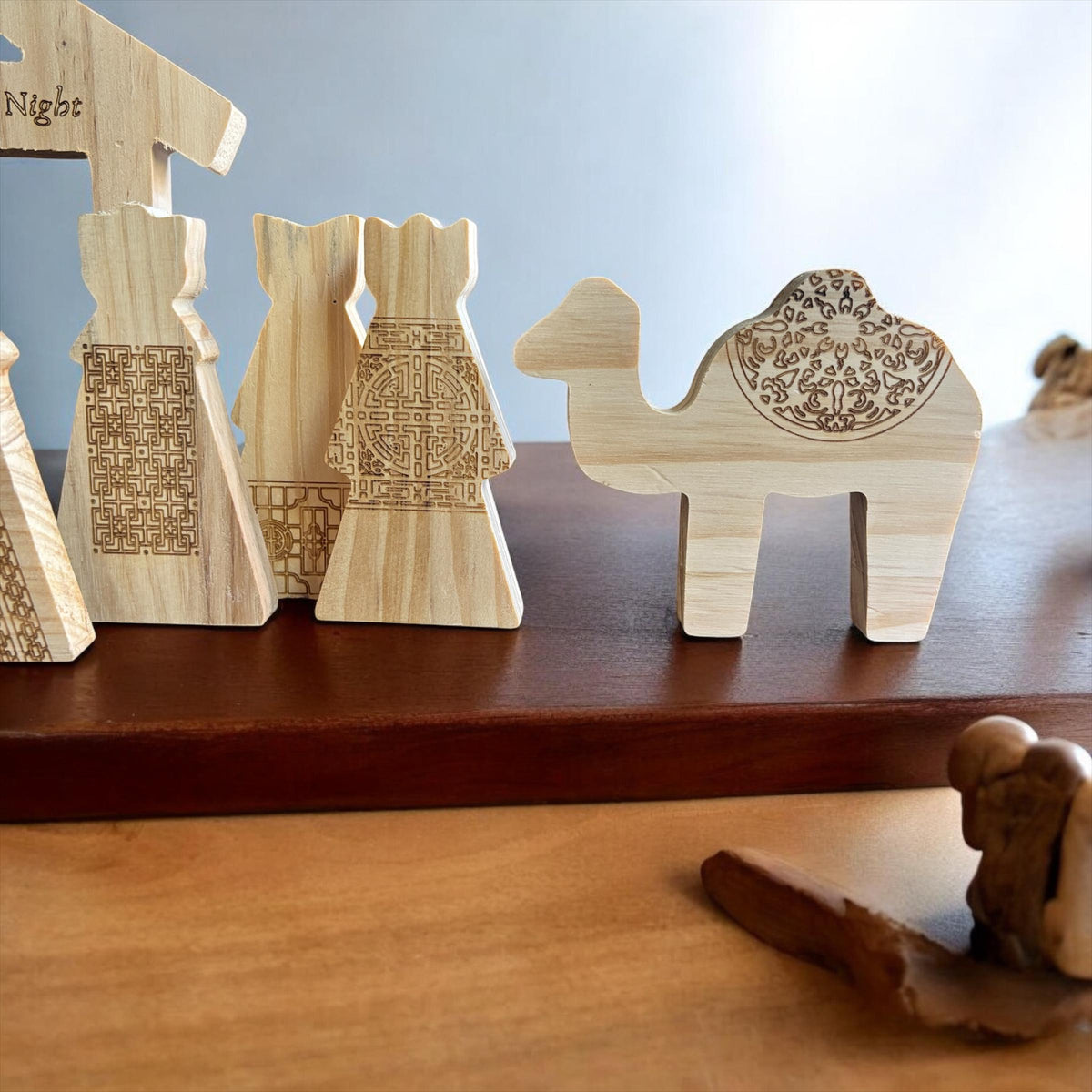 Wood Advent Nativity Set – 12 Days of Christmas Countdown