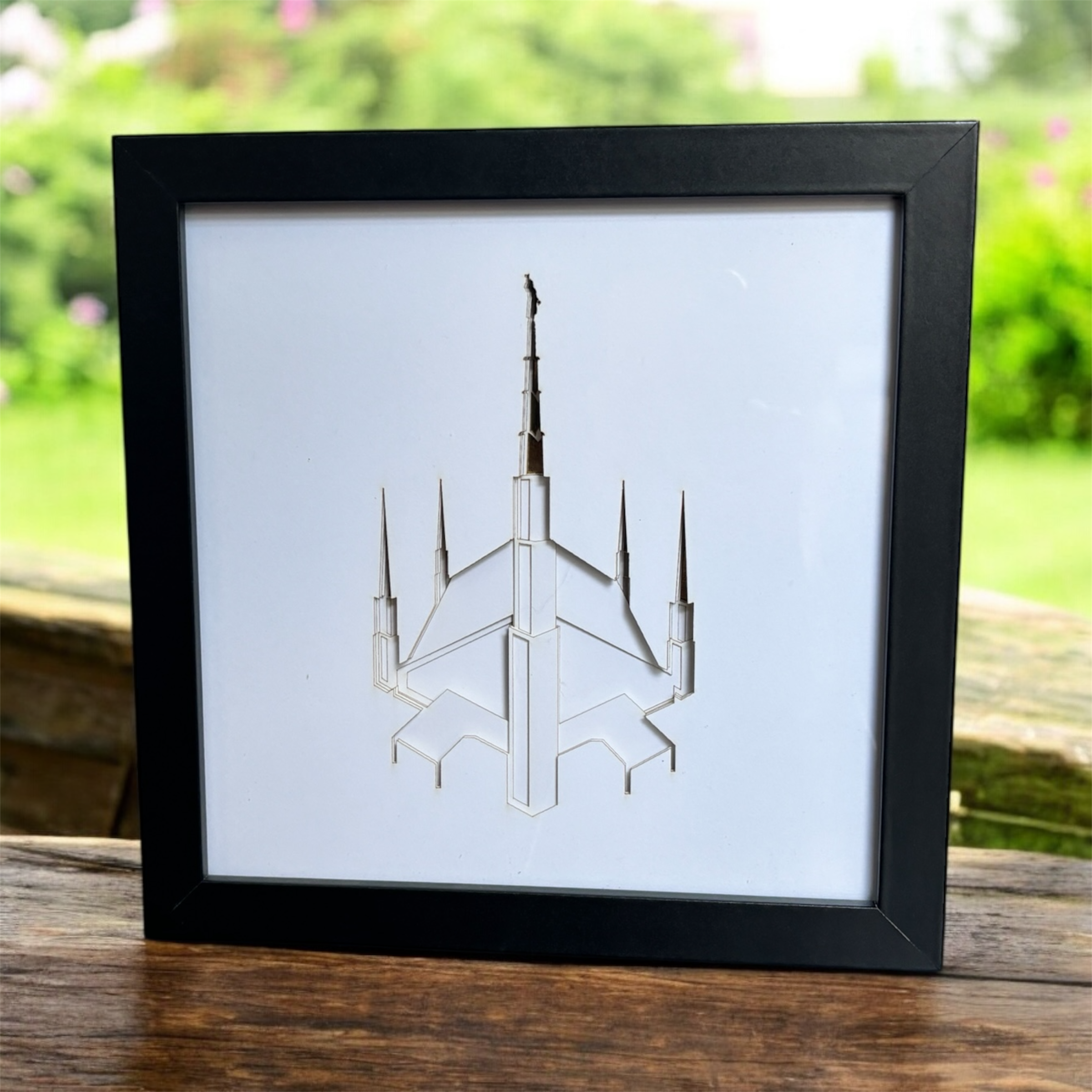 Small Paper Temple Art - 8"x8" image 0