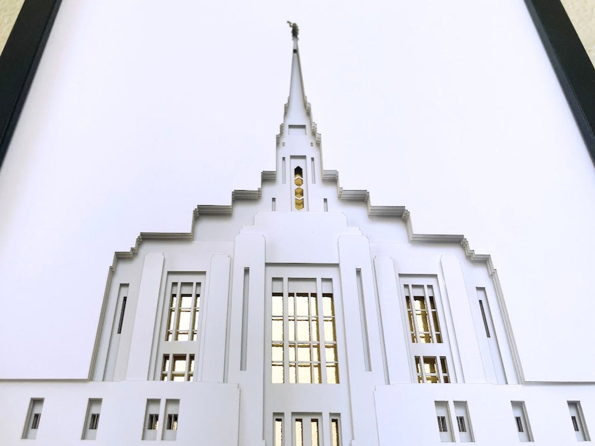 Ogden Temple Art Shadow Box