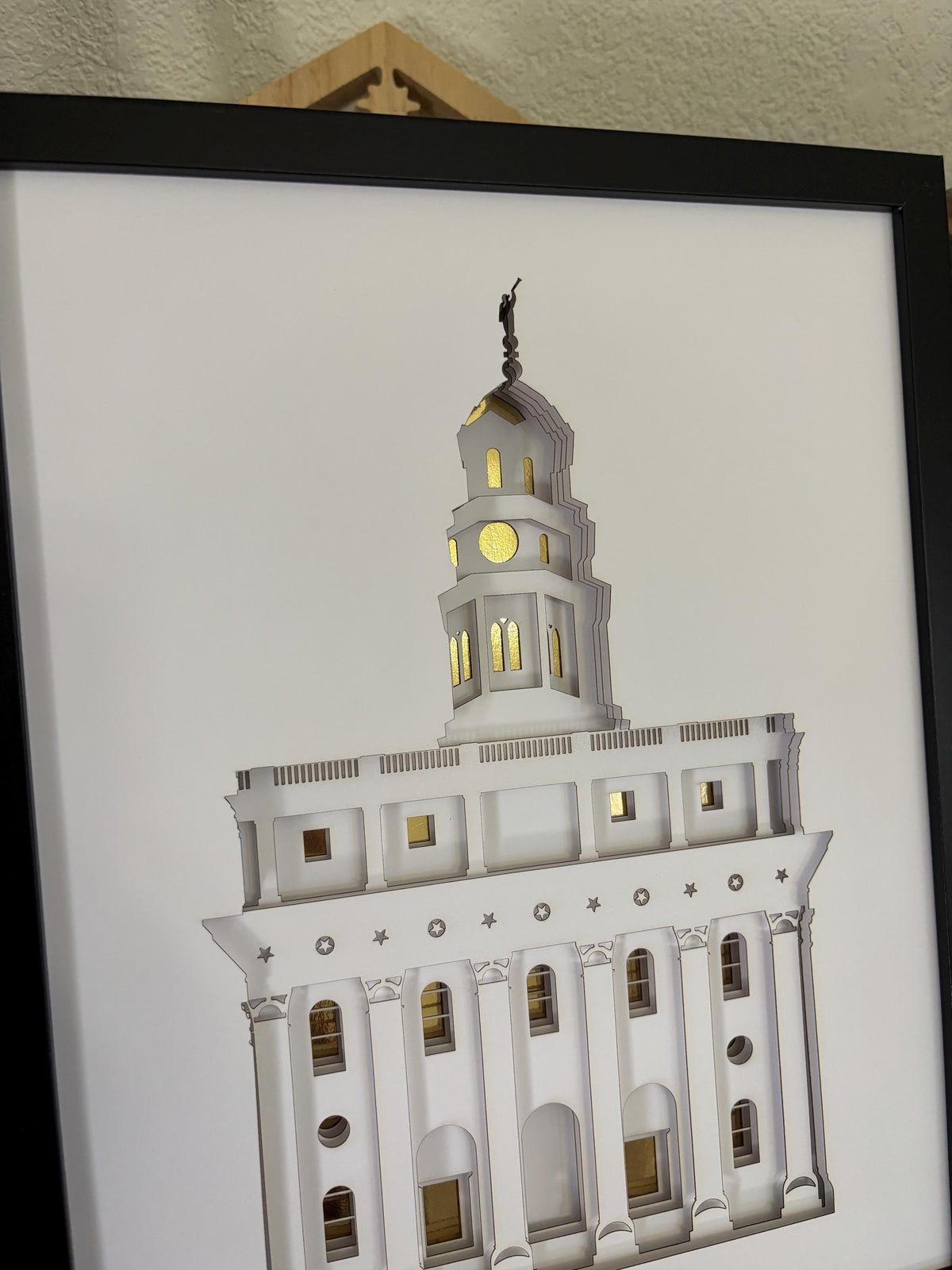 Nauvoo Temple Art Shadow Box