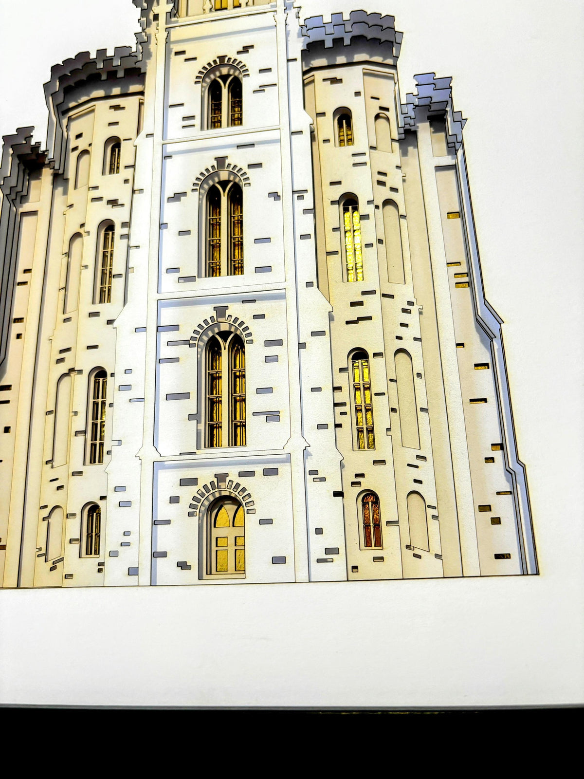 Manti Temple Art Shadow Box