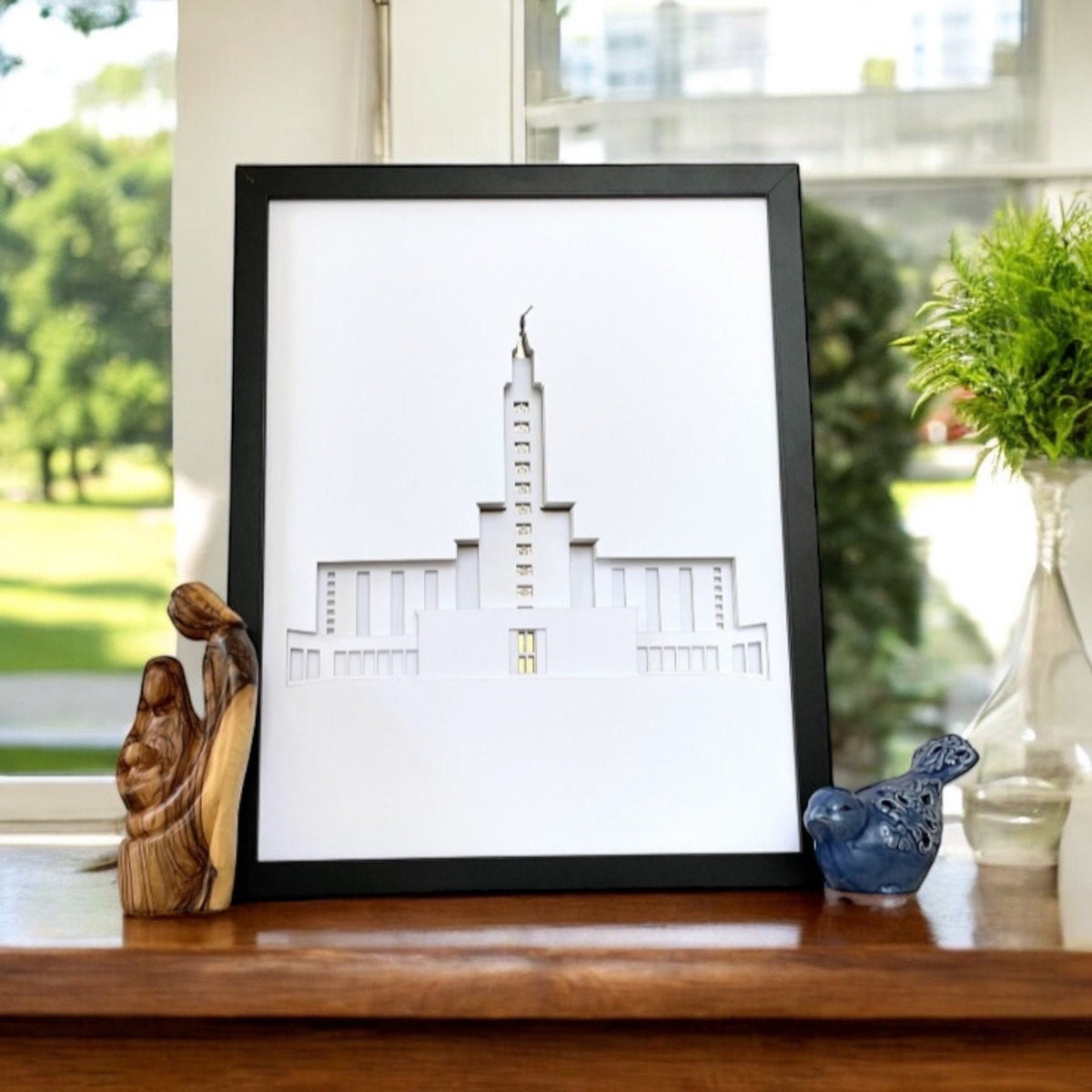 LA Temple Shadow Box Art