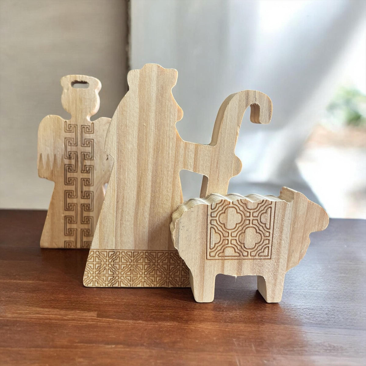 Wood Advent Nativity Set – 12 Days of Christmas Countdown