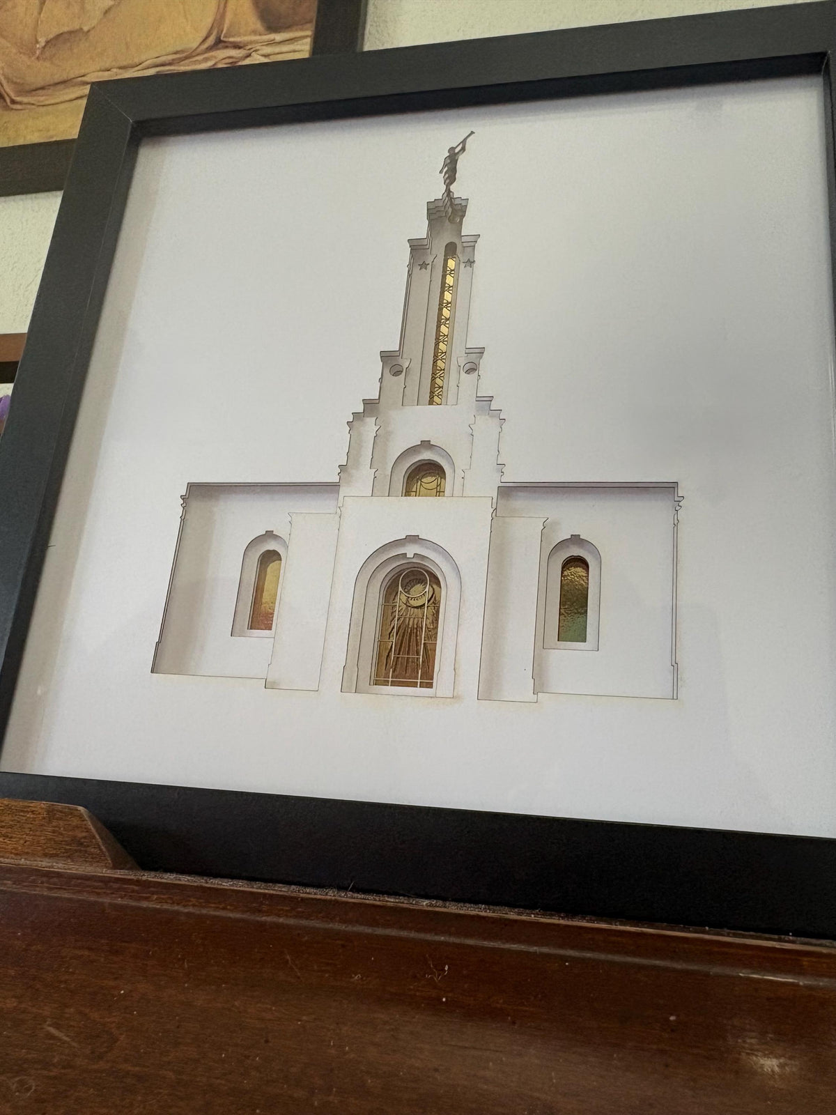 Lubbock Temple Shadow Box Art