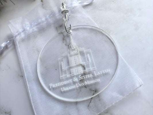 Temple Ornament - Christmas Gift for Missionaries & Mission Presidents