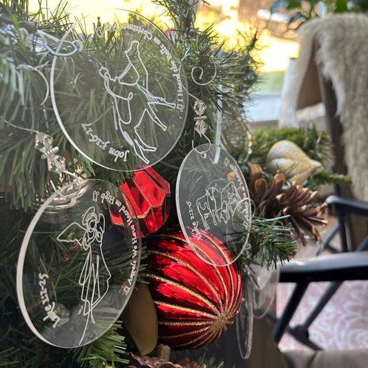 Christmas Nativity Countdown: 12 Days Advent Ornaments