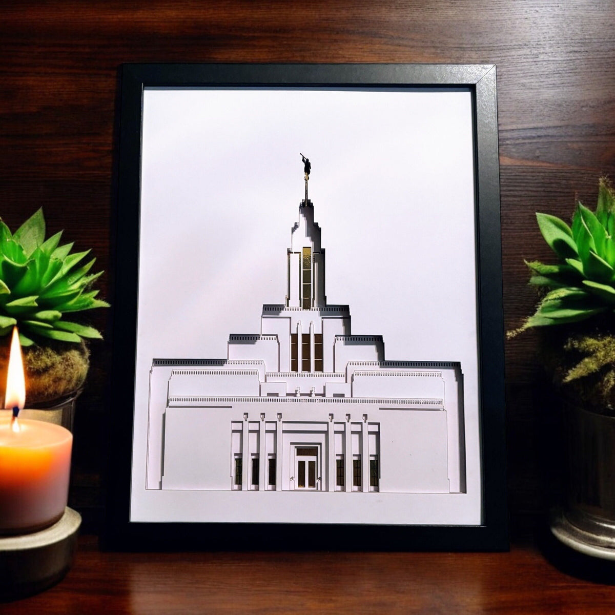 Draper Temple Art Shadow Box
