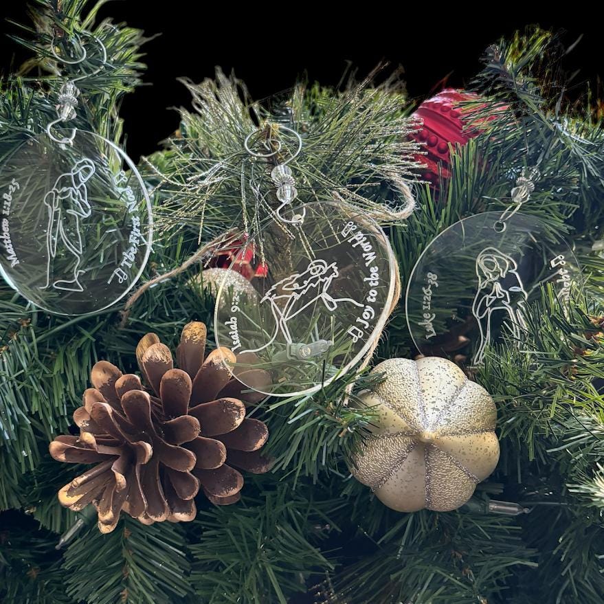 Christmas Nativity Countdown: 12 Days Advent Ornaments