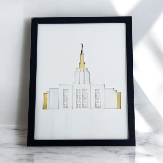 Idaho Falls Temple Art Shadow Box