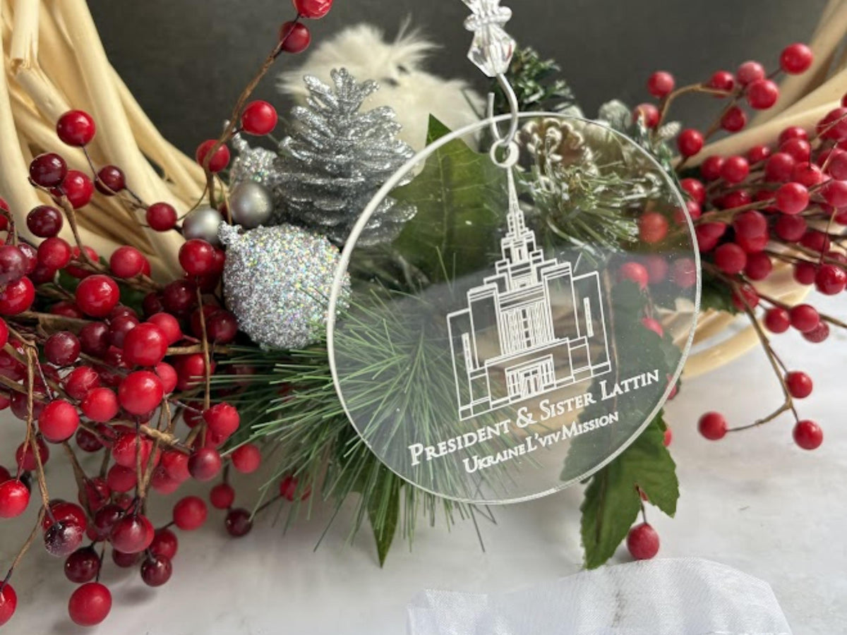 Temple Ornament - Christmas Gift for Missionaries & Mission Presidents