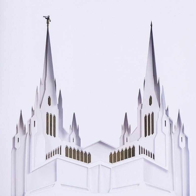 San Diego Temple Art Shadow Box