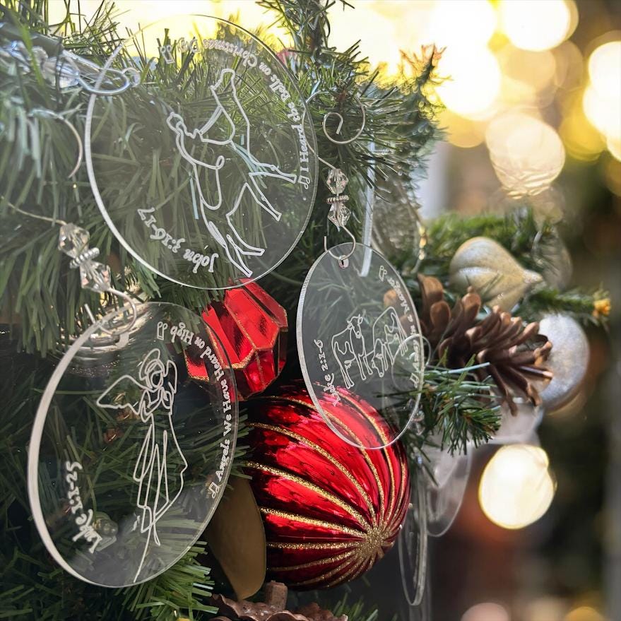 Christmas Nativity Countdown: 12 Days Advent Ornaments