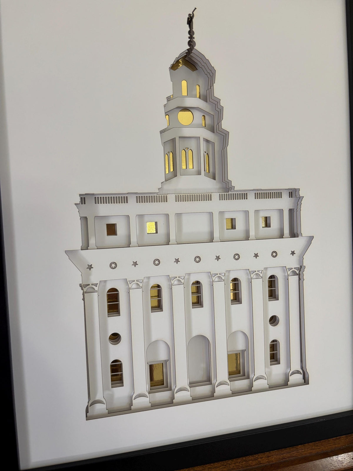 Nauvoo Temple Art Shadow Box