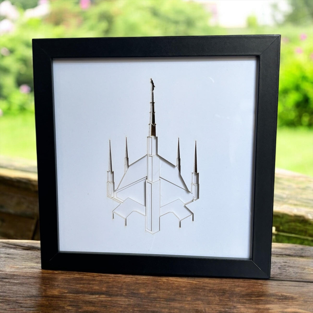 8"x8" Small Temple Art Shadow Box