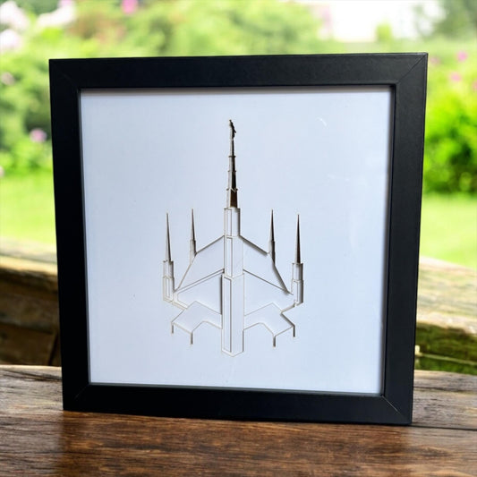 8"x8" Small Temple Art Shadow Box