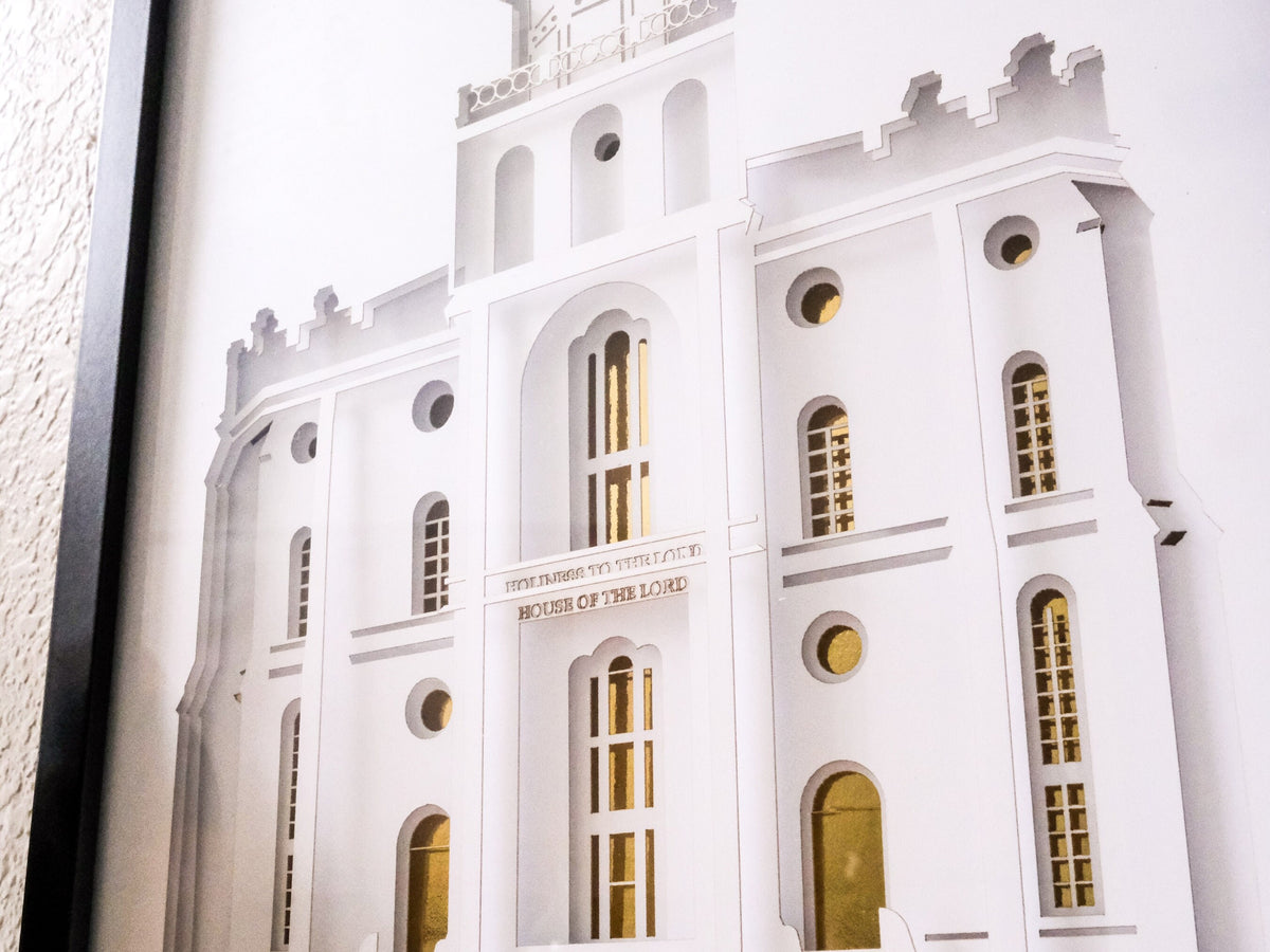 St. George Temple Art Shadow Box