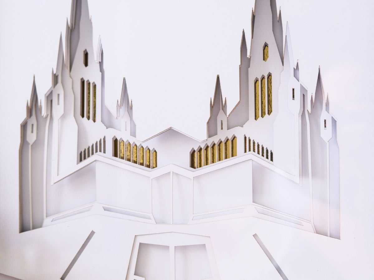 San Diego Temple Art Shadow Box