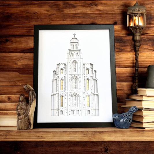 Logan Temple Shadow Box Art