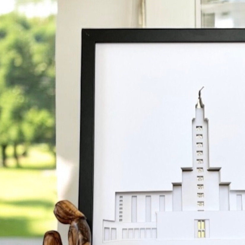 LA Temple Shadow Box Art