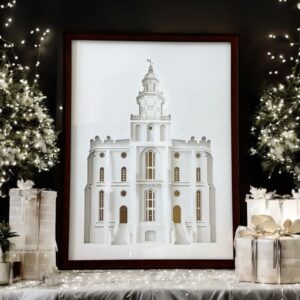 St. George Temple Art for home decoration and lds temple wedding gift